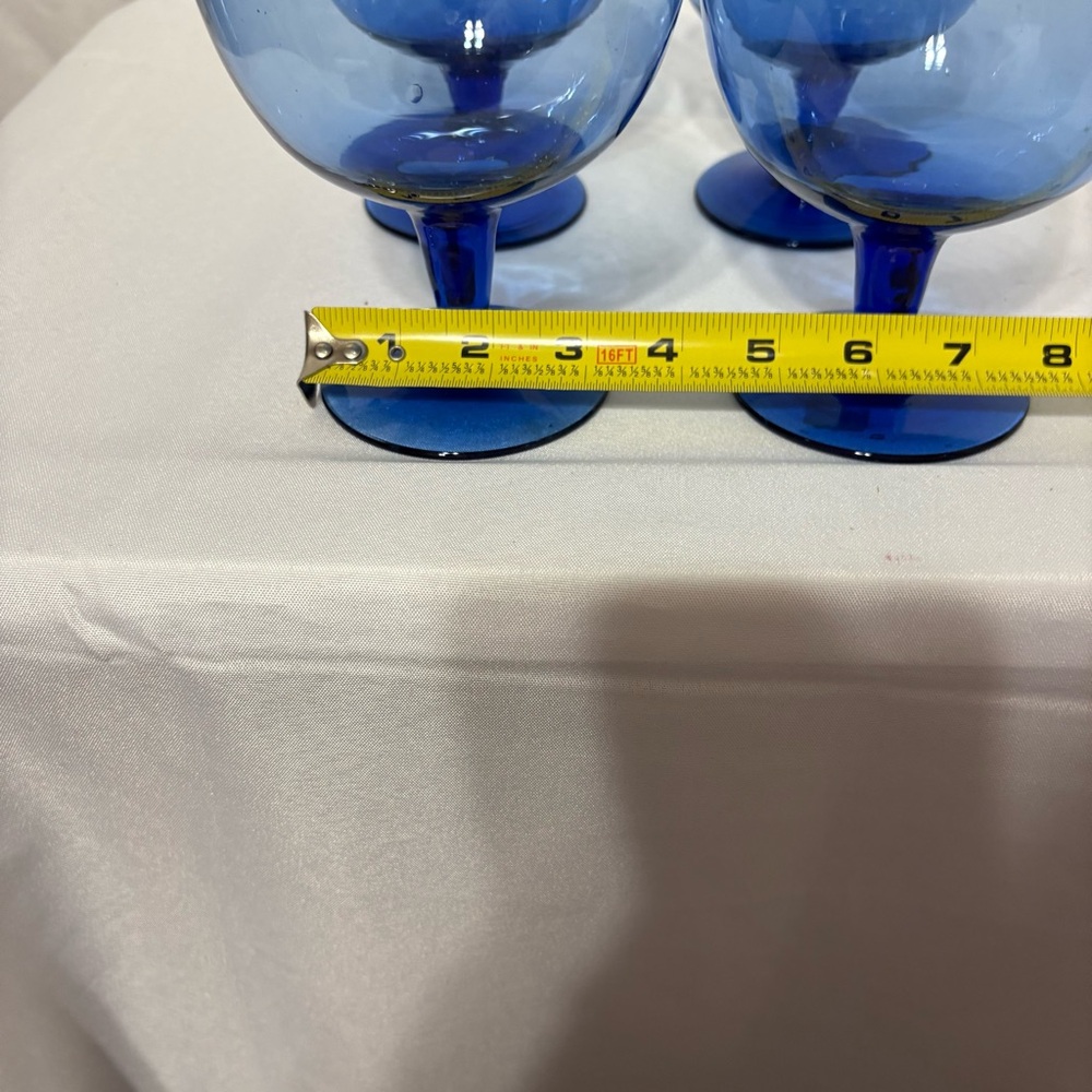 vintage cobalt blue dessert glasses, parfait, sundae, or sherbet cups. - Picture 5 of 6